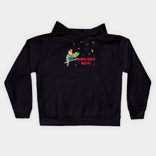 Parrot bird owners and lovers - Bird day boy (for birthday boys) Kids Hoodie by apparel.tolove@gmail.com